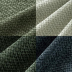 MIULEE Decorative Chenille Euro Pillow Covers Green Navy 22x22 Pack of 4 - Image 2