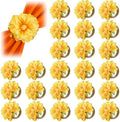 24 Pcs Flower Napkin Rings Daisy Flower Handcraft Floral Napkin Holder Rings for Wedding, Holiday Banquet, Luncheons, Birthday Party Dining Table Decor by Unknown