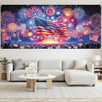 7x16FT Independence Day Garage Door Banner Eagle American Flag Garage Door Cover Decoration for Patriots Party (USA Flag, 7 * 16) - Image 6