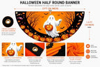 Halloween Half Fan Banner Decorative Flag, Ghost Pumpkin, 1.5X3FT 6-Pack - Image 2