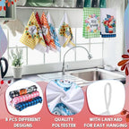 FuWeave Bouquet Flower 20 Pcs Seasonal Holiday Kitchen Hand Towels Set - Image 4