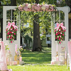 Tulip Teardrop Swag,2Pack Spring Wreaths for Front Door, Easter Decorations - Image 6