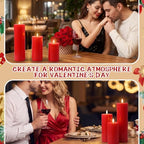 Retisee 3 Pcs 6/8/12" Christmas Flameless LED Candle Decoration for Home - Image 4
