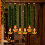 Pinkunn 24 Pcs Lotus Hangings for Diwali Home Indian Pooja Decor(Diya) - Image 4