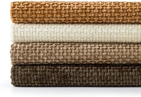 MIULEE Soft Decorative Chenille Fall Pillow Covers Brown 16x16 Pack of 4 - Image 7