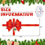 Oudain Christmas Garage Door Cover Red Bow Gift Box Design Backdrop - Image 2
