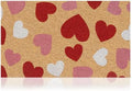 Coir Welcome Mat, Non-Slip, Colorful Hearts, 17 x 29 in by AmaruDoorMats