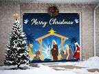 Garage Door Christmas Cover 7x8: Single Garage Nativity Scene Decorations with Bar Magnets & Ropes, Holiday Garage Door Banner Decorative Xmas, Party Wall Backdrop Indoor Outdoor - Image 7