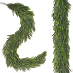 4 pcs 6 Ft Christmas Garland Real Touch Norfolk Pine Garland Christmas Decorations Faux Realistic Winter Pine Garlands for Mantle, Table, Stairs, Doorframe, Fireplace Indoor Outdoor Holiday Xmas Decor - Image 3