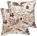 ISAENNE Designer French Velvet Throw Pillow Cover,Set of 2,18"x18"-Xipeia by Isaennehomedecoration