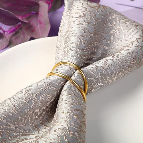 Gold Napkin Rings - 72 PCS Metal Spiral Napkin Rings(Spiral) - Image 5