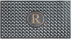 A1HC Natural Rubber Front Door Mat 24x39 inches, Monogrammed Doormat for Entryway, Heavy Duty Shoe Scraper Welcome Mat for Porch, Patio & Outside Entrance - Black by A1HomeCollectionsLLC