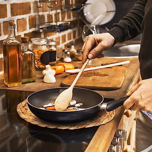 13.8'' Woven Placemats Set of 6 Round Plate Charger Natural Water Hyacinth Heat Resistant Non-Slip Weave Place Mats Farmhouse Straw Braided Rattan Tablemats Wicker Placemats for Dining Table - Image 7