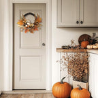 Valery Madelyn 18'' Fall Wreath for Front Door with Owl Pumpkin - Image 5