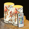Cardinal Tree Flameless Candles 2 Pack 6 x 3 inch Battery Operated Candles with Multicolor Timer Remote Control LED Fake Candles for Warm Light Dinner Table Home Decor by WelcometoLuarisgur