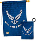 Breeze Decor US Air Force Garden House Flag - Set Armed Forces USAF United State American Military Veteran Retire Official - Decoration Banner Small Yard Gift Double-Sided Imported 28 X 40 by Breeze+Decor
