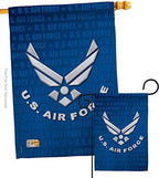 Breeze Decor US Air Force Garden House Flag - Set Armed Forces USAF United State American Military Veteran Retire Official - Decoration Banner Small Yard Gift Double-Sided Imported 28 X 40 by Breeze+Decor