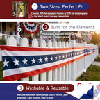 USA Bunting Flag 4th of July Red White Blue American Patriotic Independence Day and Memorial Days Decorations - Image 5