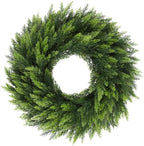 Cllayees Christmas Wreaths for Front Door 26" Large Cedar Wreath by Cllayees