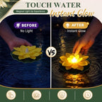 Liliful 24 Pcs Diwali Floating Lotus Lights, 3.94 Inch, Yellow - Image 3