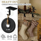 MorningRo 9 Pack 2 in 1 Stocking Holders for Mantle,Black - Image 5