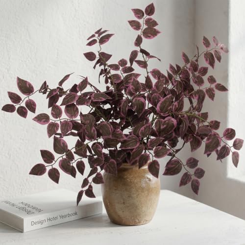 Daynight 12 Pcs Fall Artificial Eucalyptus Stems, 35″ Silk Faux Fall Stems - Image 2