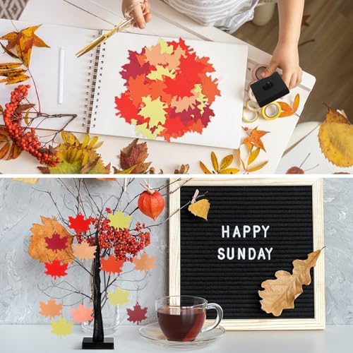 Briwooody 24” Thanksgiving Gratitude Tree with Leaves Kit Seasonal Holiday Decoration with Writing Pen Hemp Rope DIY Fall Decorations Craft Kit for Autumn Home Desktop Thanksgiving Decor(Maple Leaf) - Image 6