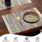 Hausattire Woven Table Placemats Set of 4 - Olive Green Christmas Jute Outdoor Table Mats for Kitchen Dining Decoration |Heat Resistant Farmhouse Dinner Spring Easter Placemat |13x19 Inch - Image 5