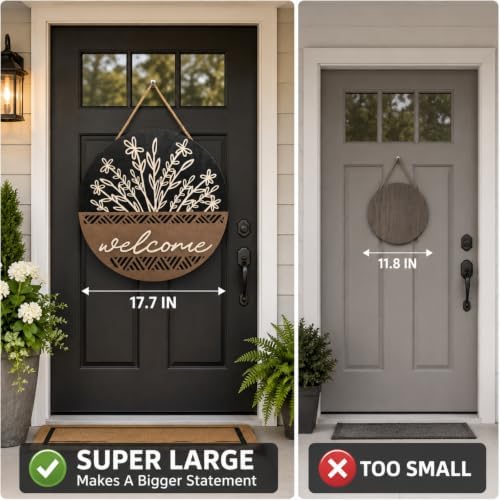 17.7" 3D Welcome Sign for Front Door Wall Hanging Decor for Home - Image 4