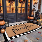 Tinideya 2 Pcs Large Halloween Layered Doormat Pumpkin Front Door Mat by Tinideya