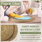 Colingmill 60 Sets 13.8 Inch Round Woven Placemats Bulk Farmhouse Boho - Image 5