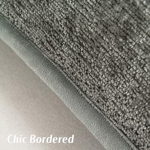 FUTEI Pack of 2 Chenille Soft Throw Pillow Covers 18x18 Inch, Grey - Image 3