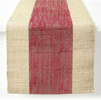 Table Runner, 13.8" × 72", 100% Natural Ramie, Handwoven by GleeNflux