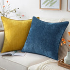 decorUhome Chenille Poseidon Velvet Throw Pillow Covers 20x20 Set of 2 - Image 5