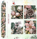 Garvee 6 Feet Christmas Garland with Lights & Timer for Mantle, Rose Gold - Image 3