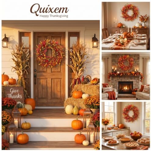 Appalachia Berry Silk Fall Door Wreath 20 Inch Harvest Front Door Decor - Image 2