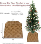 21in Christmas Tree Collars for Artificial Trees, Pencil Tree Collar for Slim Trees, Boho Rustic Holiday Decor Xmas Tree Ring, Basket Base Cover, Christmas Tree Guard for Cats - Image 2