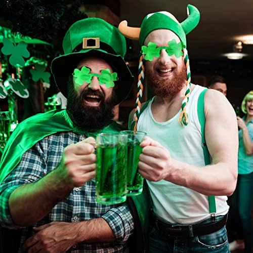 50 Pairs St Patricks Day Accessories Irish Shamrock Glasses Green Clover Design Lucky Plastic Glasses for Women Men Party Props Decorations Favor - Image 7