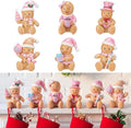 Wonderjune 6 Pcs Christmas Stocking Holders for Mantle, Pink Gingerbread by Wonderjune