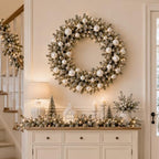 Lunmon 64 Pcs White Christmas Ball Ornaments Modern Xmas Tree Decorations - Image 5