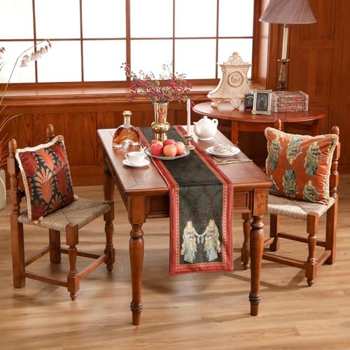 Patdrea Designer Elegant Velvet Table Runner,12"X118"-Oldlegend B - Image 6