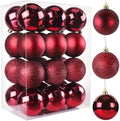 TranquilBliss Christmas Ball Ornaments, 24-Pack, 2.5-Inch, Red by Unknown