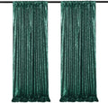 Green Sequin Backdrop Curtains,4 Panels 2FTx8FT Curtain Backdrop for Party by SoarDream