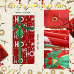 Preboun 6 Pcs Christmas Door Cover Decoration Hanging House Window Cover Gift Box Bow Christmas Outdoor Sign for Home Wall Indoor Party Decorations 78 x 35 inches - Image 2