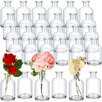Lallisa 80 Pcs 4.9 Inches Small Glass Bud Vases Bulk Mini, Clear by Lallisa
