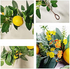IUIBMI 6 Feet Artificial Lemon Garlands Spring Fruit Garland with Lemons Artificial Lemons Vines Garland for Front Door Home Kitchen Party Wedding Decor, Yellow, 1.85m/6ft - Image 3