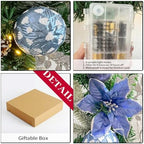 Wanna-CUL 24 Inch Pre-Lit Frozen Winter Christmas Wreath for Front Door - Image 3