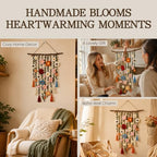 Bohemian Crochet Flowers Wall Decor Handmade Macrame Hanging (2PCS) - Image 7