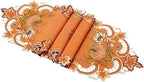 Simhomsen Embroidered Pumpkins Orange Table Runner for Fall, Autumn and Thanksgiving (14 x 108 inches) - Image 2