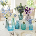 15 Pcs Blue Bud Vases Set,Baby Shower Decorations, Wedding Table Decor - Image 5
